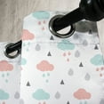 thumbnail image 3 of Ambesonne Pastel Grommet Curtain, Clouds Raindrops Winter, 50" x 120", Pale Blue Blush Grey, 3 of 6