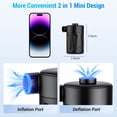 thumbnail image 2 of Electric Air Pump, Portable Air Mattress Pump Rechargeable Mini Inflator Air Pump for Inflatables, Pool Floats, Boat, Pool Toys, Travel Outdoor Camping with 4 Nozzles, 2 of 7