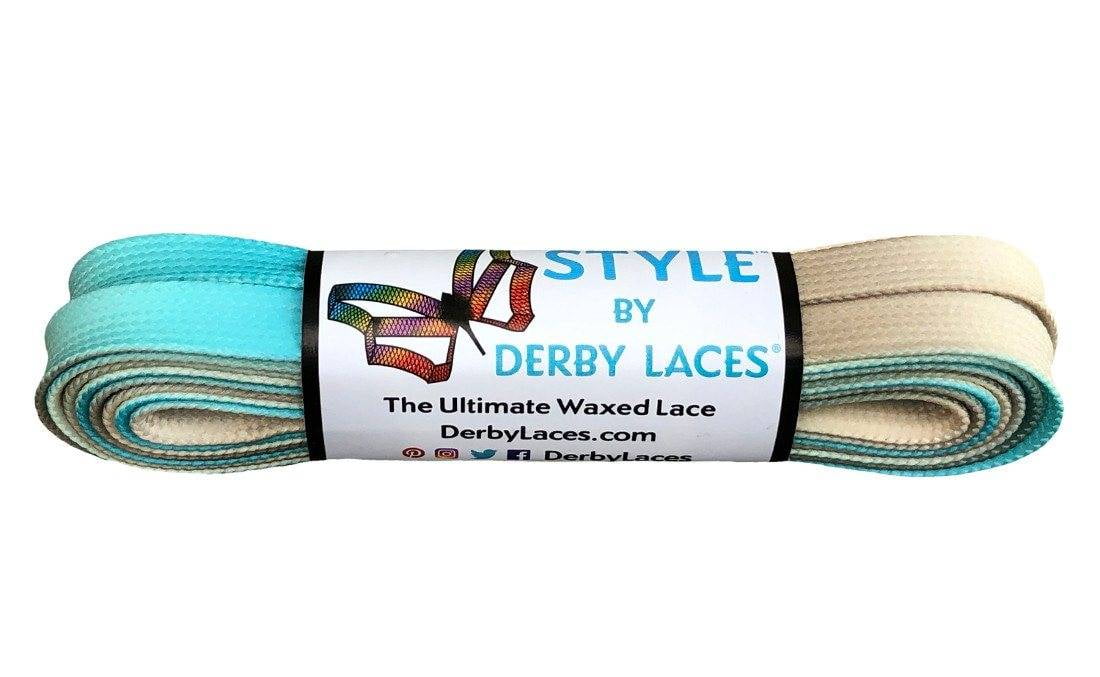 Derby Laces Rainbow 72 Inch Waxed Skate Lace for Roller Derby Hockey and Ice Skates and Boots 