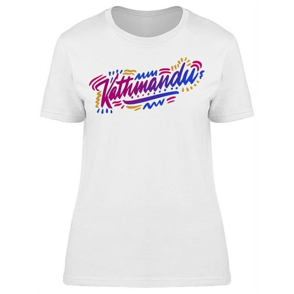 Kathmandu Handwritten T-Shirt Women -Image by Shutterstock, Female Medium