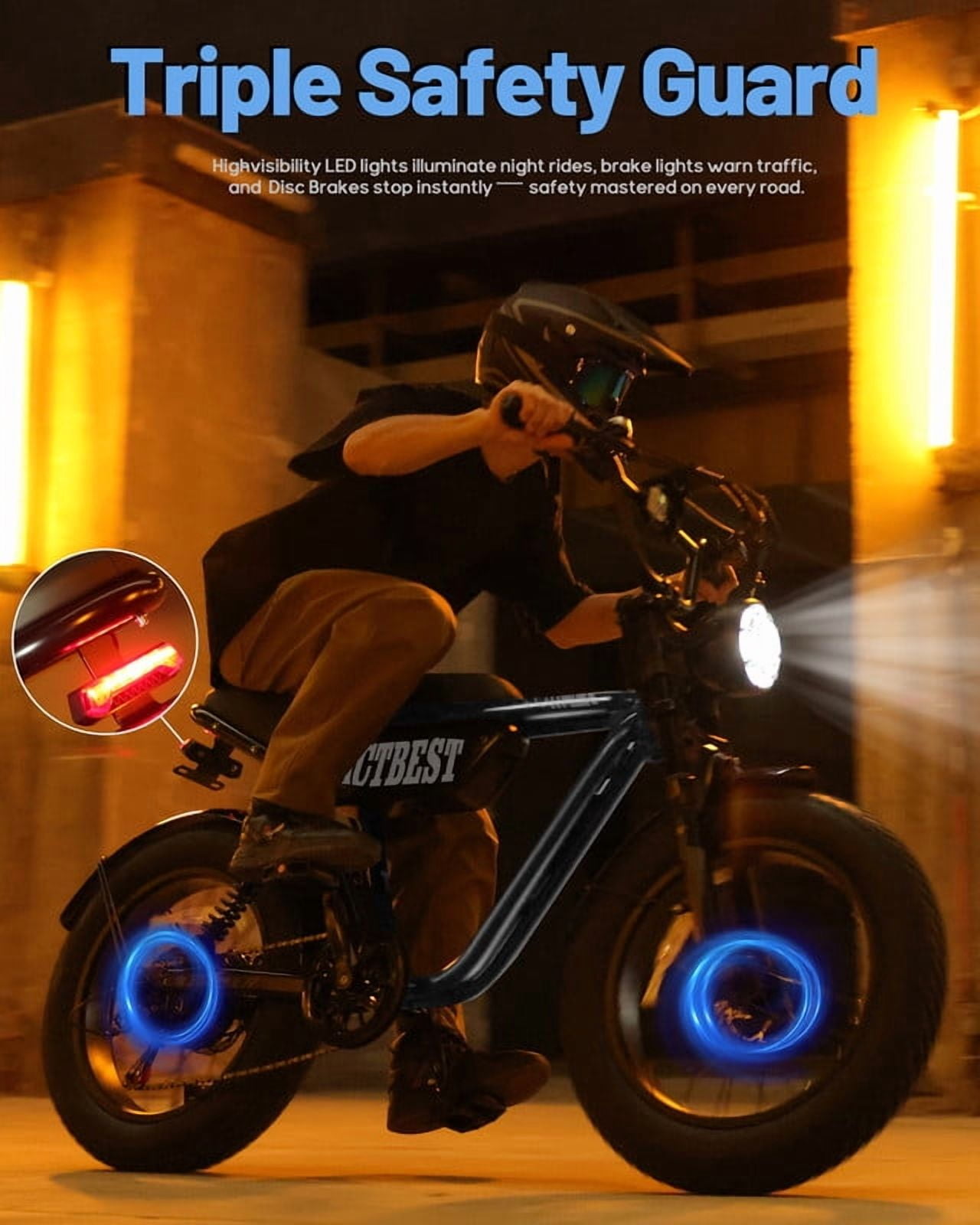 Electric Bike for Adults, Peak 1500W 28 MPH Fat Tire All-Terrain Electric Motorcycle, Full Suspension Mountain Electric Dirt Bike for Men/ Women Black & Gray