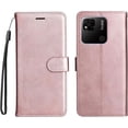 thumbnail image 2 of Retro Solid Color Wallet Case for Xiaomi Redmi 10A, Business Fashion PU Leather w/Kickstand with Card Holder Flip Phone Cover for Xiaomi Redmi 10A CS Rose Gold, 2 of 7
