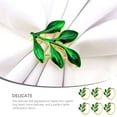 thumbnail image 3 of 6 Pcs Christmas Napkin Rings Leaf Buckle (green) 6pcs Greenery Decor Delicate Holders Dining Table Metal Alloy, 3 of 6