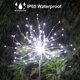 thumbnail image 4 of Luz solar de fuegos artificiales, 200 luces LED cálidas de fuegos artificiales para exteriores Luces decorativas de jardín solar para caminos de pasarela 1 piezas, luz blanca. Afortunado Sencillez, 4 of 5