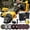 (Yellow) Upgrade Battery *2 Accessories Toolbox, variant on The 2026 Brand New Upgraded Cordless Electric Polishing Machine Is Equipped with an Ion Battery, a Fast Charger, and a Complete Set of Accessories, Suitable for Wood, Metal, Plastic, and Stone