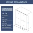 Glide Series Sliding Glass Shower Doors 44-48x70 in, 6mm Tempered Safety Glass, Dual Sliding with Stainless Handles