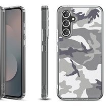 Shockproof Protective Phone Case Cover for Samsung Galaxy S25 FE, by OneToughShield - Urban Camo