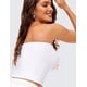 thumbnail image 5 of Top Corto Sin Tirantes Doble Capa Butterluxe CRZ YOGA Blanco XXS, 5 of 6