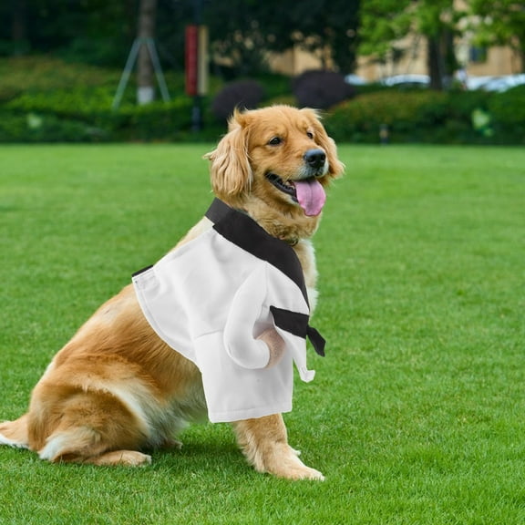 OUNONA Multi-Colored Martial Arts Dog Costume for Pets, Creative Design, Comfortable Fit, Easy to Wear, Multiple Sizes Available