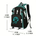 thumbnail image 2 of 1pc Glow In The Dark Backpack, Large Capacity Schoolbag For Students, Spine Protection Backpack, Breathable Backpack, Fashion Durable Backpack Suitable For Campus Life, Astronaut Pattern Bag, 2 of 5