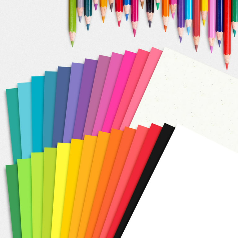 Vibrant Bright Color Cardstock for DIY Art Projects - 8.5x11 50 Sheets
