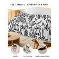 thumbnail image 4 of Black Flower Sofa Covers for 2-3 Cushion Couch L-Shaped Sectional, Vintage Farmhouse Boho Leaf Spring Plant Washable Sofa Covers Slipcover for Living Room Furniture, Couch Cover Blanket 71"x134", 4 of 9
