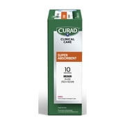 CURAD® Super Absorbent Wound Pad, Medium, 4 in x 4 in, 10 Count