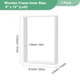 thumbnail image 3 of Uxcell Dried Flower Frame, 8 x 12 Inch Wooden Shadow Box Frame Double Acrylic Picture Frame [White], 3 of 7