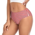 thumbnail image 2 of Kdxio Culottes Taille Haute à Rayures Rouges et Blanches pour Femmes, sous-Vêtements en Coton Évacuant l'Humidité-Moyen, 2 of 6