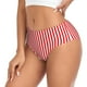 thumbnail image 2 of Fotbe Red And White Stripes Calzones Estampados para Mujer – Ropa Interior de Algodón, Cómoda, Suave y Elástica-Medium, 2 of 6