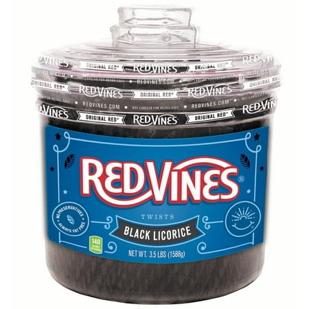 Red Vines, Black Licorice Candy, 3.5LB (Best Black Licorice Candy)