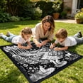 thumbnail image 2 of OCCOA DIY Coloring Blanket Kit with 24 Washable Markers Forest Scenery Doodle Throw for Adults Home Art Activity Gift Xmas Present, B, 2 of 7