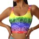 thumbnail image 1 of Balery Colorful Tie Dye Sujetadores deportivos con espalda cruzada para mujer, acolchados, sin costuras, de alto impacto, ideales para yoga, gimnasio, entrenamiento y fitness.-Medium, 1 of 8