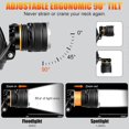 thumbnail image 2 of Rechargeable LED Headlamp, Super Bright 50,000 Lumens 4 LED Modes, Sensor and Red Light, USB Rechargeable 5200 mAh, 2 of 4