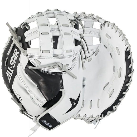All Star Paige Halstead 34" Fastpitch Softball Catchers Mitt White/Black 34