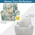 thumbnail image 4 of Kuiaobaty Butterfly Flower Pattern Reclining Slipcover Breathable Recliner Chair Cover Large Soft Lazy Boy Chair Cover Washable Reclining Sofa Slipcover with Side Pocket for Living Room, 4 of 8