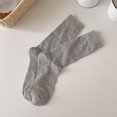 thumbnail image 1 of Socks Woman Middle Tube Solid Color Casual Summer Thin Mesh Breathable Socks for Women GRAY One Size, 1 of 6