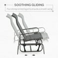 thumbnail image 4 of Outdoor Seating Outsunny Outdoor Glider Chair, Gliders for Outside Patio with Smooth Rocking Mechanism and Lightweight Construction for Backyard, Gray,Garden Seating, 4 of 9