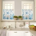 thumbnail image 4 of 3PCS Kitchen Curtains Valance and Tiers Set Semi Sheer Kitchen Curtain Valance Window Summer Ocean Starfish Coral White Tier & Valance Set Rod Pocket Valance Curtains, 54"x18"/27.5"x36"x2, 4 of 6