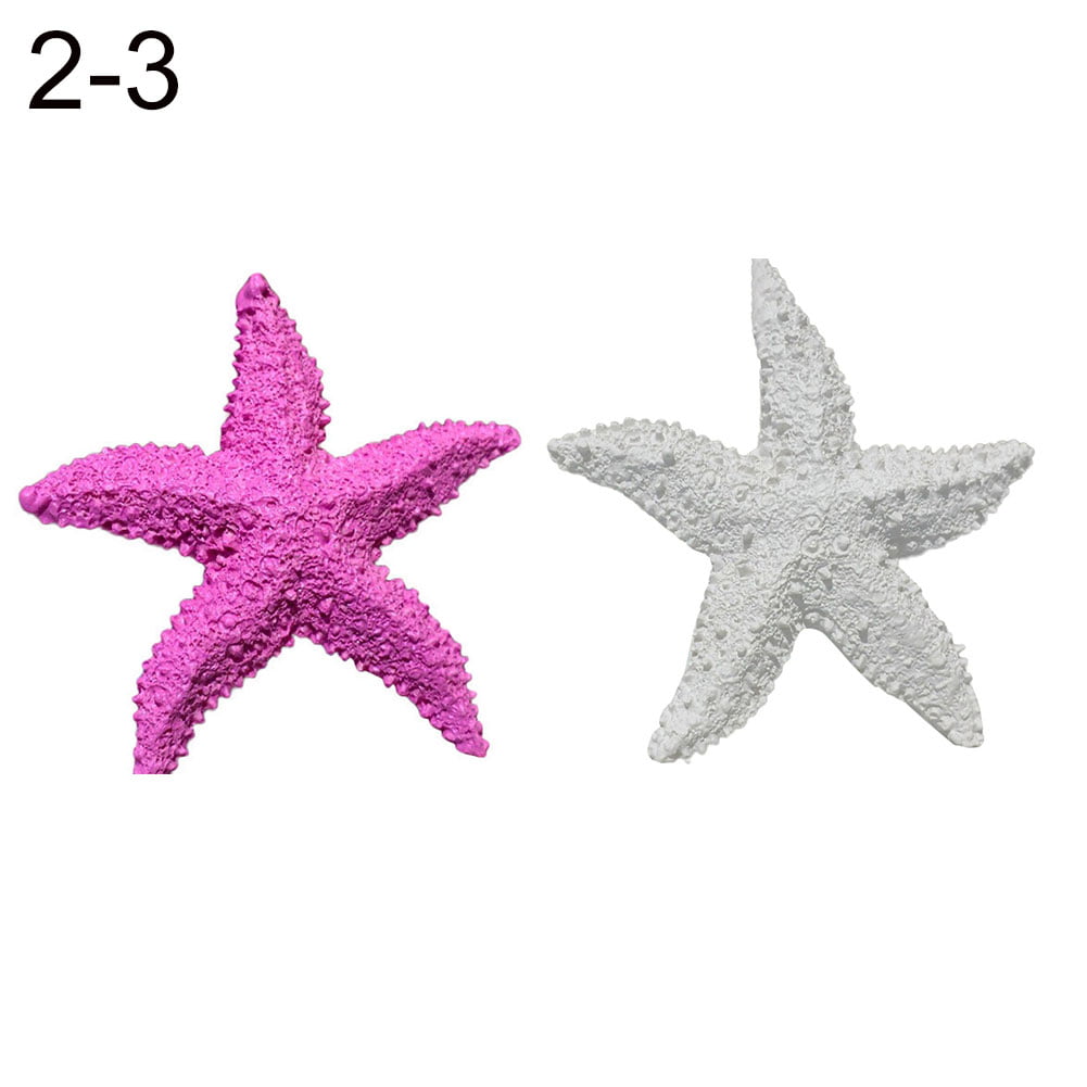  uxcell® Polyresin Aquarium Fish Tank Artificial Emulational  Starfish Sea Star Shape Ornament Pink : Pet Supplies