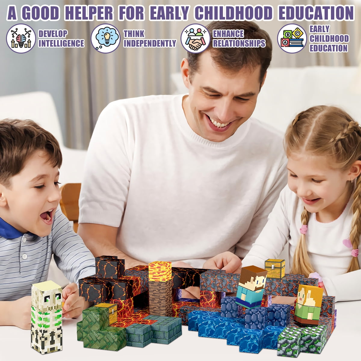 213 PCS Magnetic Blocks Building Toys, Build 3D Magnetic Building Blocks Set for Kids Ages 3+, Magnetic Blocks STEM Sensory Educational Christmas Birthday Gifts Construction Toys