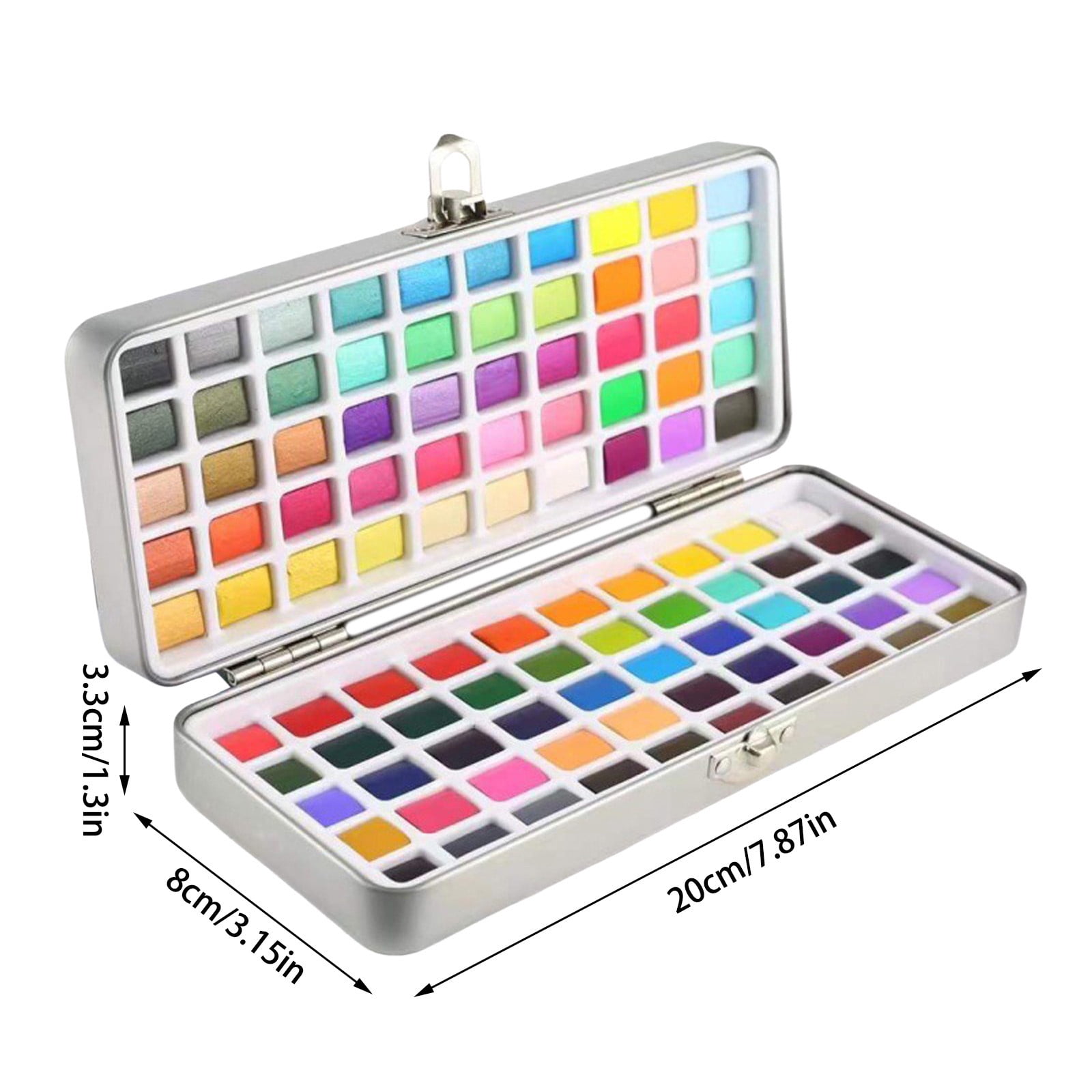 100 Colors Watercolor Paint Set with Metallic Macaron Fluorescent for Artists Beginners Adults Art Supplies