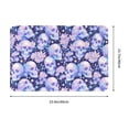 thumbnail image 3 of Xecao Skull star crystal print Flannel Mat: Non-slip, 16x24in. Ideal for kitchen, bedroom, bath & living room., 3 of 9