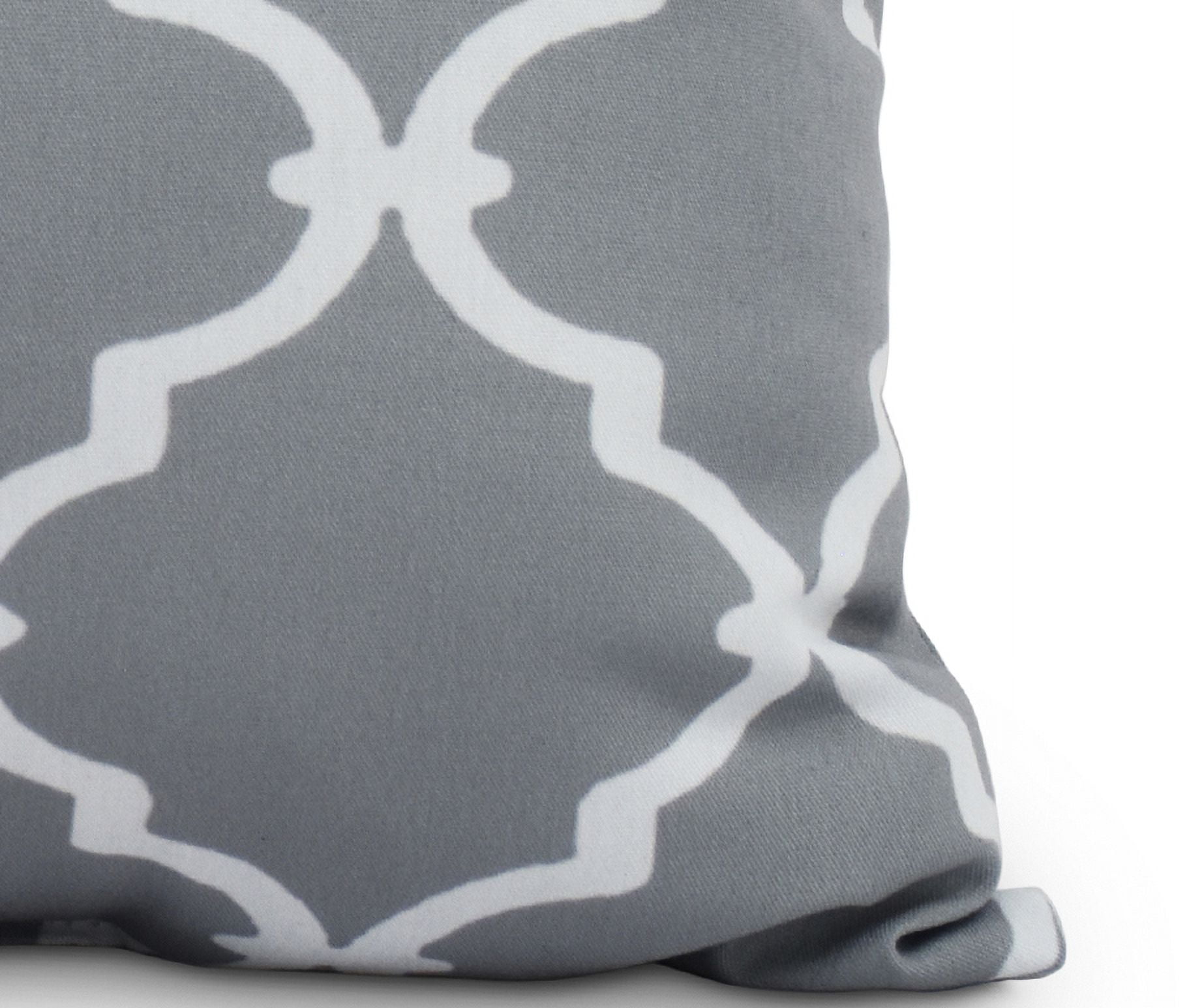Simply Daisy, 14" x 20" Gray Decorative Trellis Print Throw Pillow