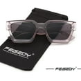 thumbnail image 5 of FEISEDY Retro 90s Square Sunglasses for Women Men Trendy Chunky Rectangle Sunglasses UV400 Protection B2385, 5 of 15