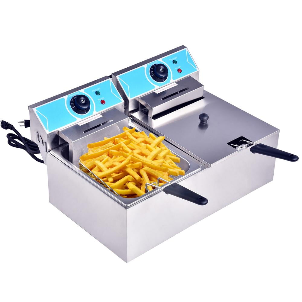 Details about   6000W 20L Commercial Electric Deep Fryer Dual Tank French Fry Stainless Steel 