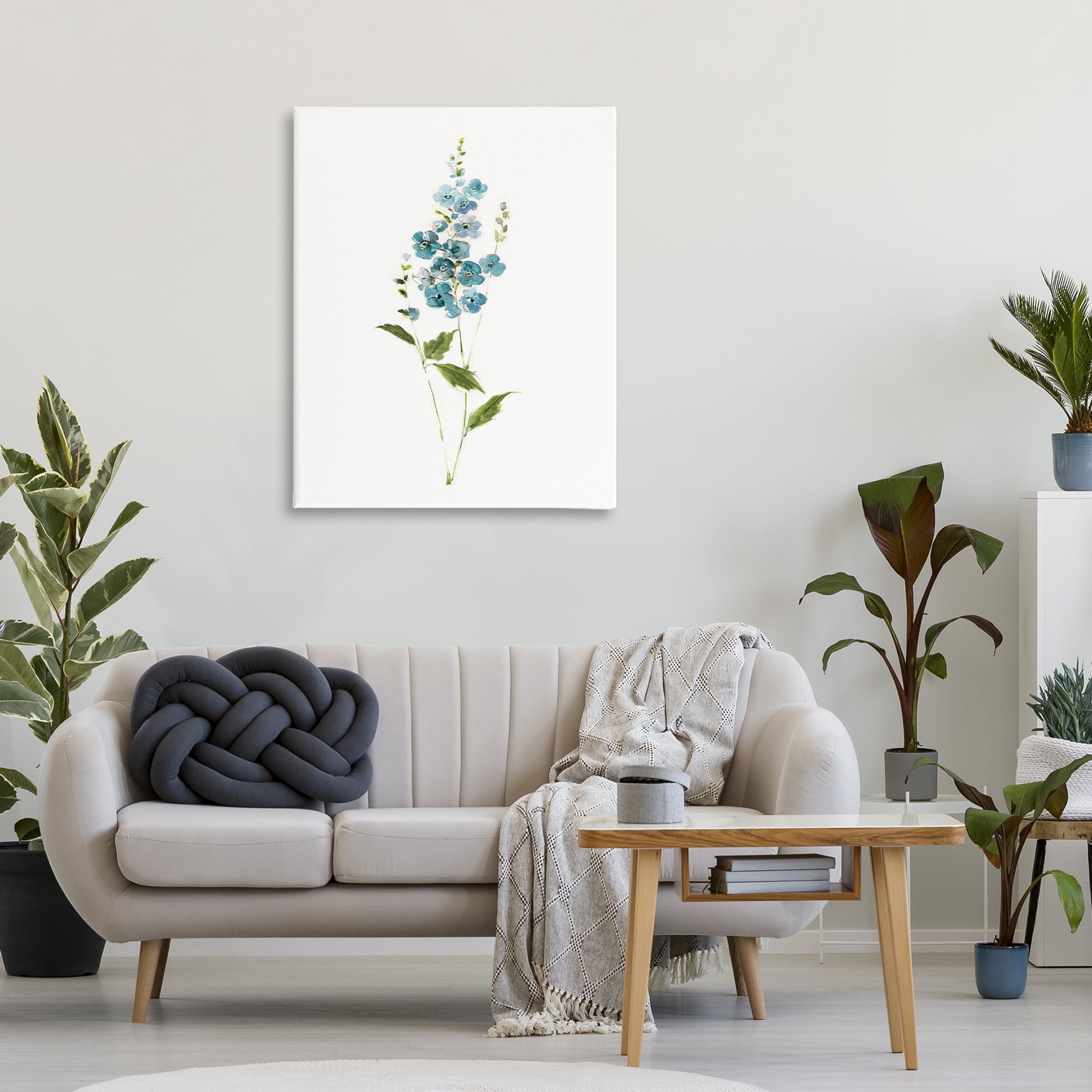 Stupell Industries Delicate Blue Sprigs Canvas Wall Art, design by Sally Swatland