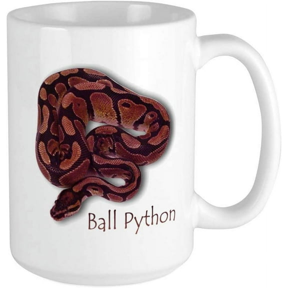 Large Mug Ball Python Ceramic Coffee Mug, Tea Cup 15 oz
