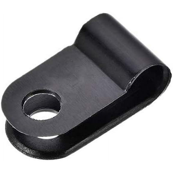 Cable Clips Wire Holder R Type Clamp Fastener 5.3mm for Home Office Cords Management Black 200Pcs