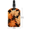 thumbnail image 6 of Square 2Pack PU Leather Maple Leaf Cruise Luggage Tag with Privacy Cover and Name ID Tag for Travel Handbags Backpacks Luggage Tags, 6 of 6