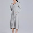 thumbnail image 6 of Women's Sunshirt Long Jacket with Hood UV-Protection Full Zip Up Mid Length Full Sleeve Sun Shirt Cover Up (XL, Gray), 6 of 7