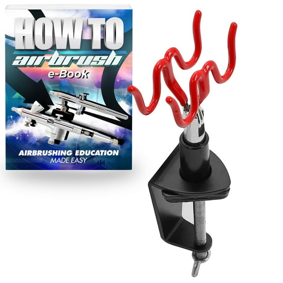 PointZero Clamp-on Stand Table-mount Two Airbrush Holder Station