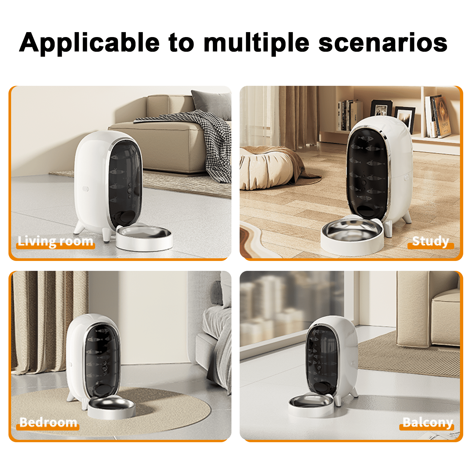 WAOWAO Smart Pet Feeder with 1080P HD Camera, App Control, Voice Recorder, 3L Large Capacity for Cats/Dogs