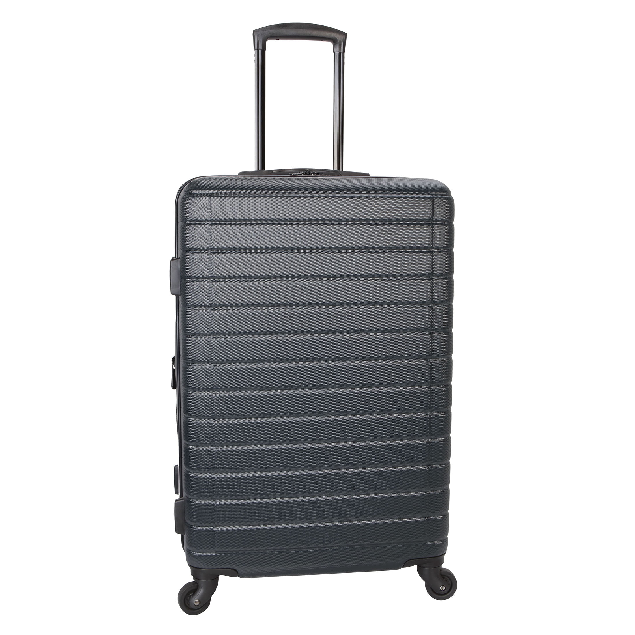 Protégé Vacationer 24-inch Checked Expandable Hardside Luggage With 360-Spinner Wheels and Divider Pockets, Dark Grey