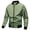 Green, variant on Men's Windproof Baseball Jacket Casual Long Sleeve Zipper Coat for Autumn Winter Outdoor Comfortable Lightweight Stylish