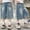 Blue, variant on Boys Pants Boys Blend Shorts With Elastic Waist For Summer Casual Loose Fit Denim Shorts For Kids Ages 5 14 Lightweight Durable Everyday Wear Kids Trousers