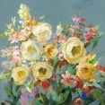 thumbnail image 2 of Nai, Danhui 20x20 Gold Ornate Wood Framed with Double Matting Museum Art Print Titled - Joy of the Garden Sq I Yellow, 2 of 4