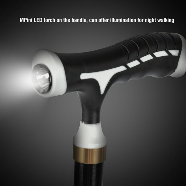 Bâton de Marche Lumineux LED 1PCS Bâton de Marche Pliable Extérieur Fournitures de Randonnée Voyage Alpinisme Camping