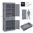 thumbnail image 4 of Renwick 72.5'' H Freestanding Pantry Cabinet with Doors and Adjustable Shelves, Dark Gray, 4 of 9