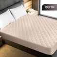 thumbnail image 2 of Funda de colchón Utopia Bedding acolchada, tamaño queen, color beige, 2 of 7